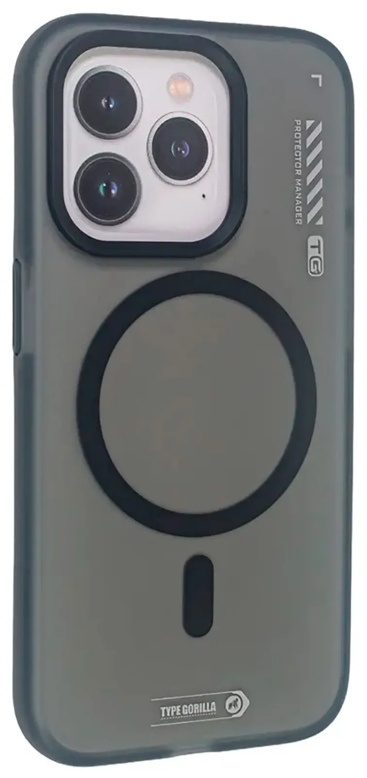 Чехол с магнитным покрытием Type Gorilla Dual Color iPhone 15 Pro, Black (BL-T46-iP15P-DC-BK)