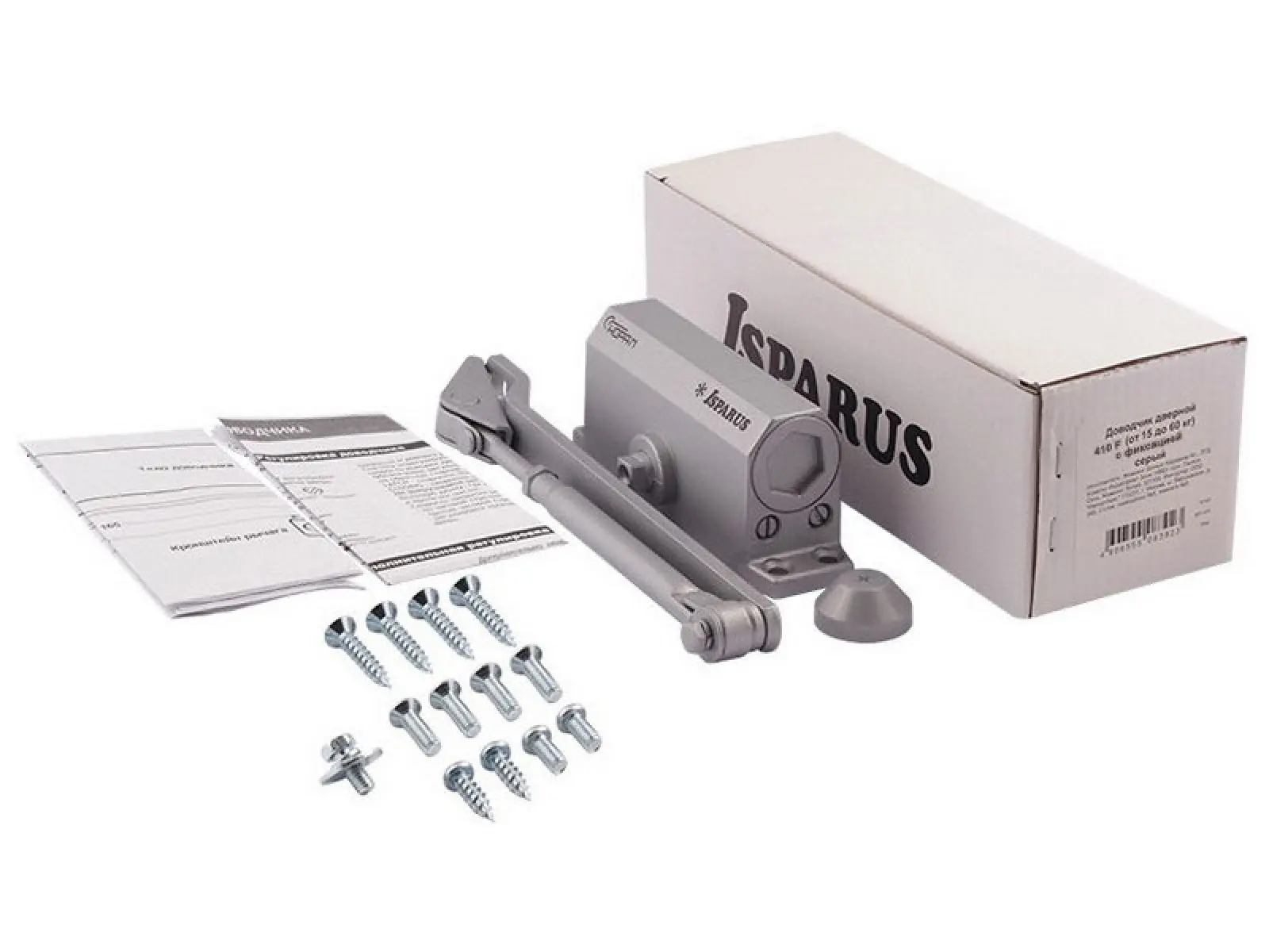 Доводчик Нора-М 410F ISPARUS (15-60 кг), Серый (18400)