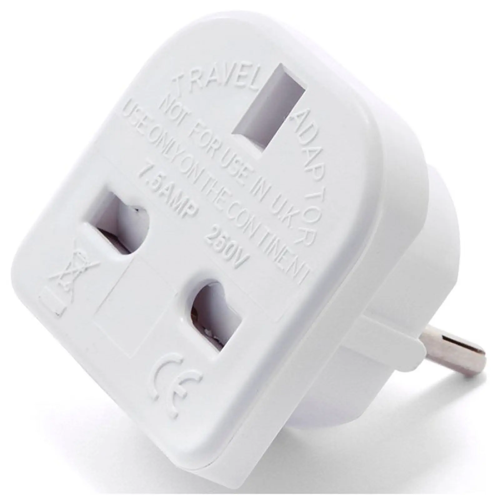 Переходник питания Cablexpert A-AC-UKEU-001 с вилки EU,UK в RU, белый