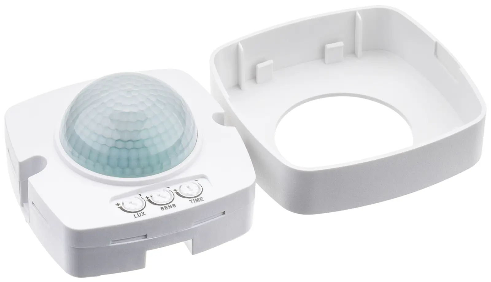 Датчик движения потолочный/накладной Duwi DDP-05, Extra Range, 360°, 10-1800 с, 20 м, 2000 Вт, IP20, белый (25816 2)