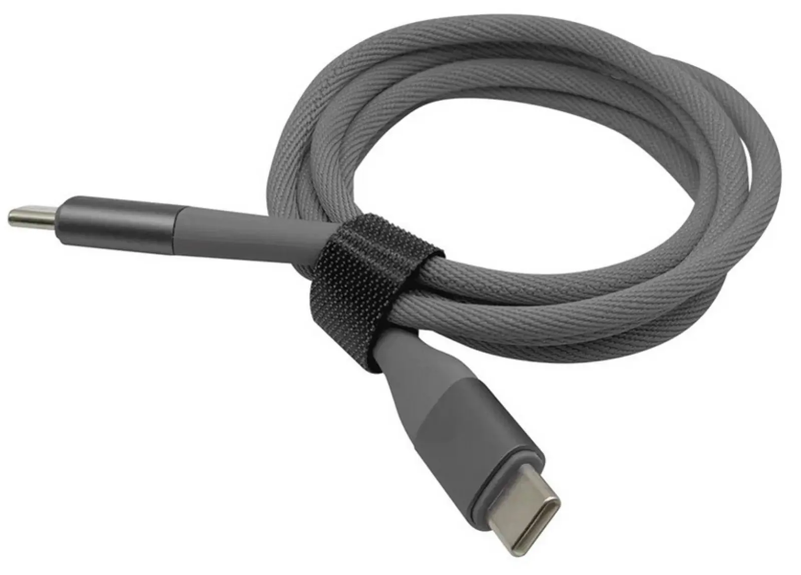 Кабель Solove Type-C/Type-C SOLOVE, 100 см, 65W, PD, 3А, нейлоновая оплетка, DW3 (RUS) техпак темно-серый