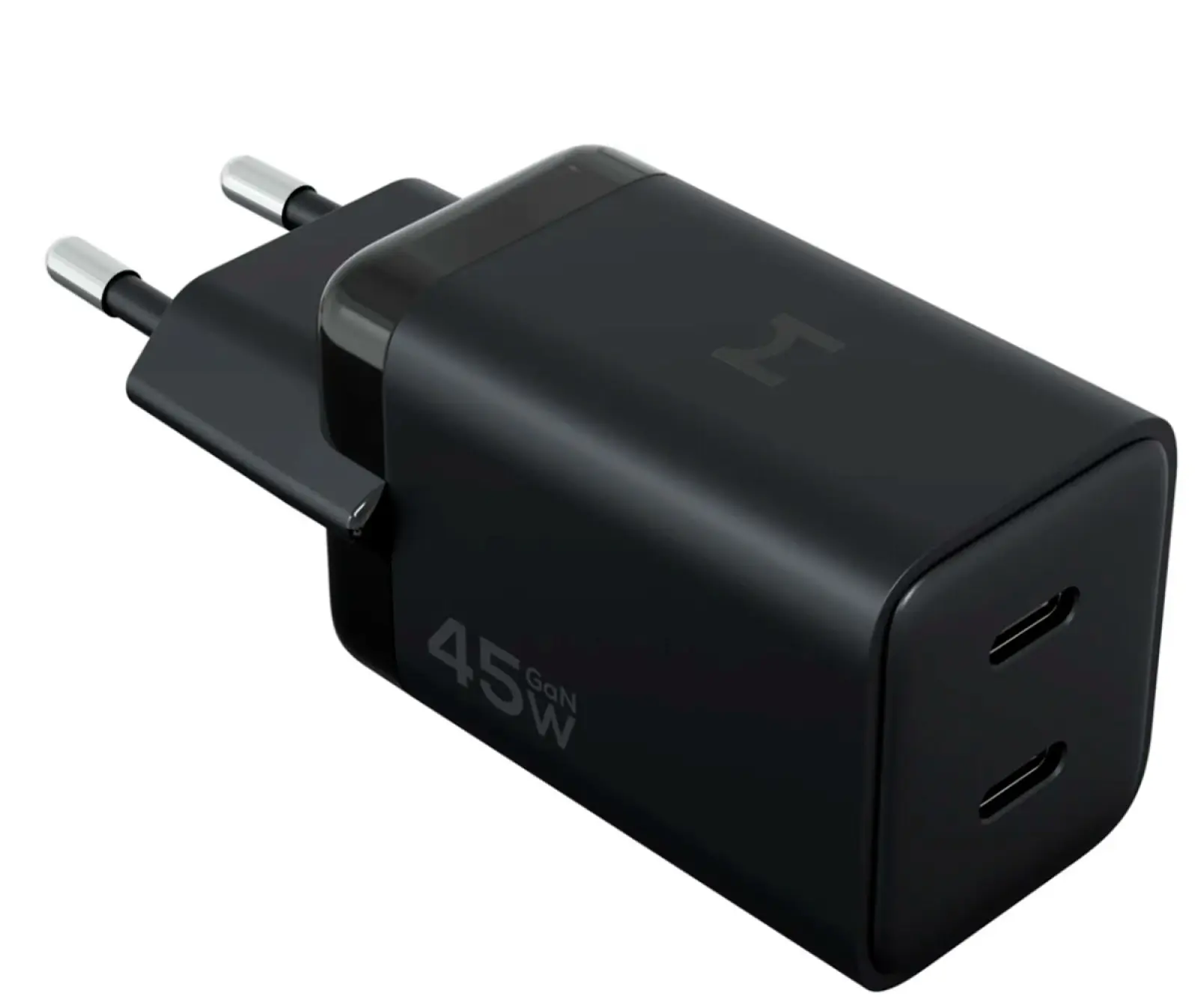 Компактное сетевое зарядное устройство Magssory Nano Pro 45w Gan Duo port wall Charger с функцией быстрой зарядки, черный