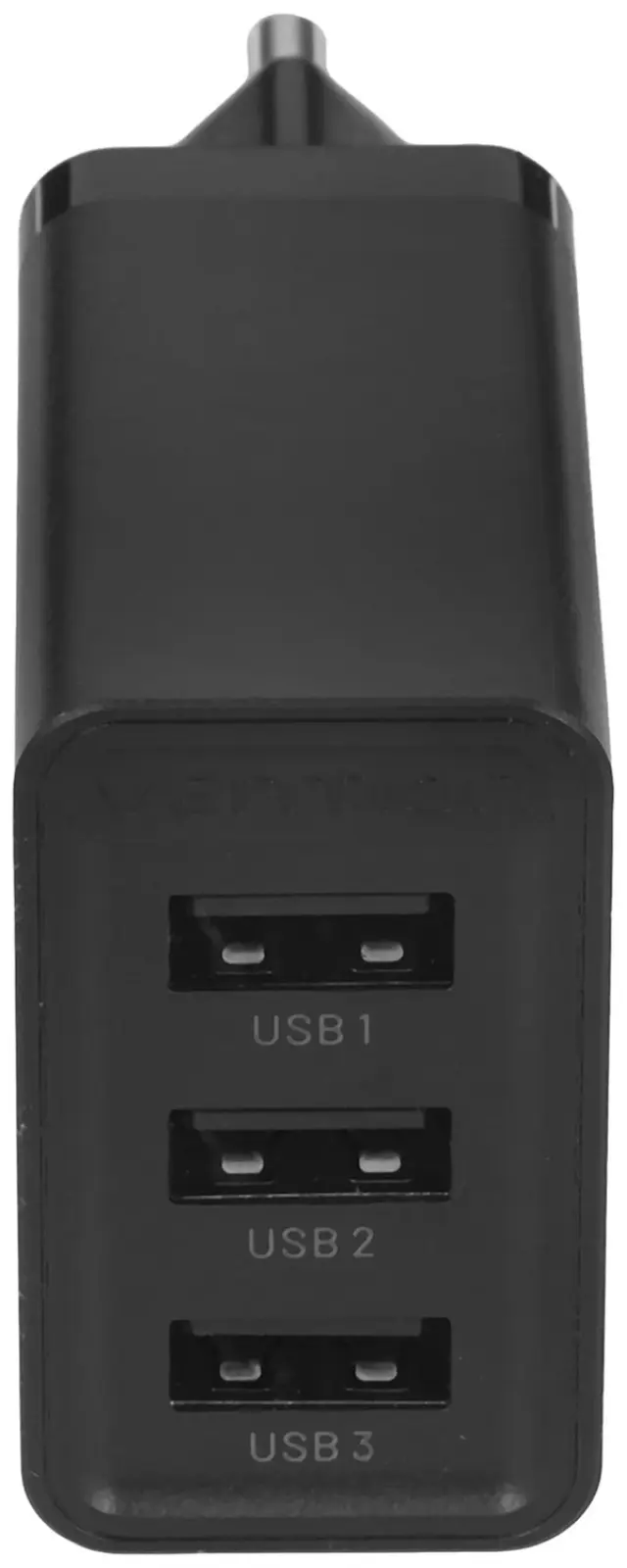 Сетевое зарядное устройство Vention на 3 порта USB 2.4A, черный (FEAB0-EU)