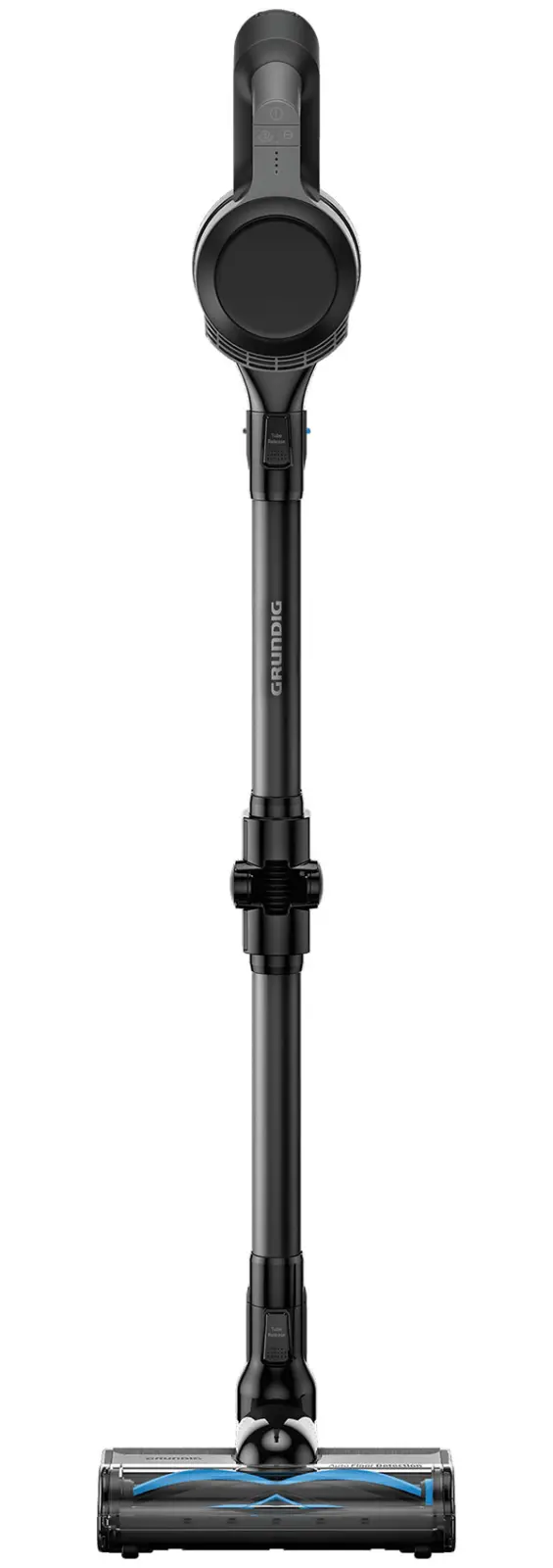Пылесос вертикальный Grundig VCP 9131, черный/стальной, LED подсветка