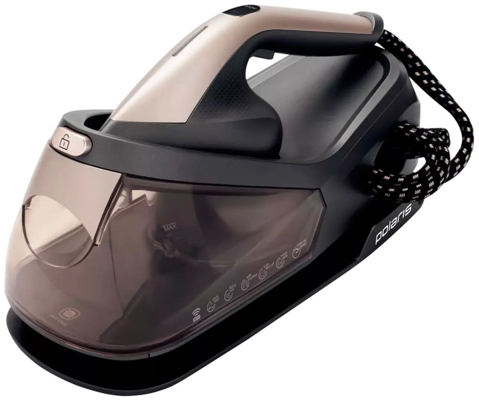 Парогенератор Polaris PSS 2002K X-Steam PRO WIFI IQ Home, черный/золотой