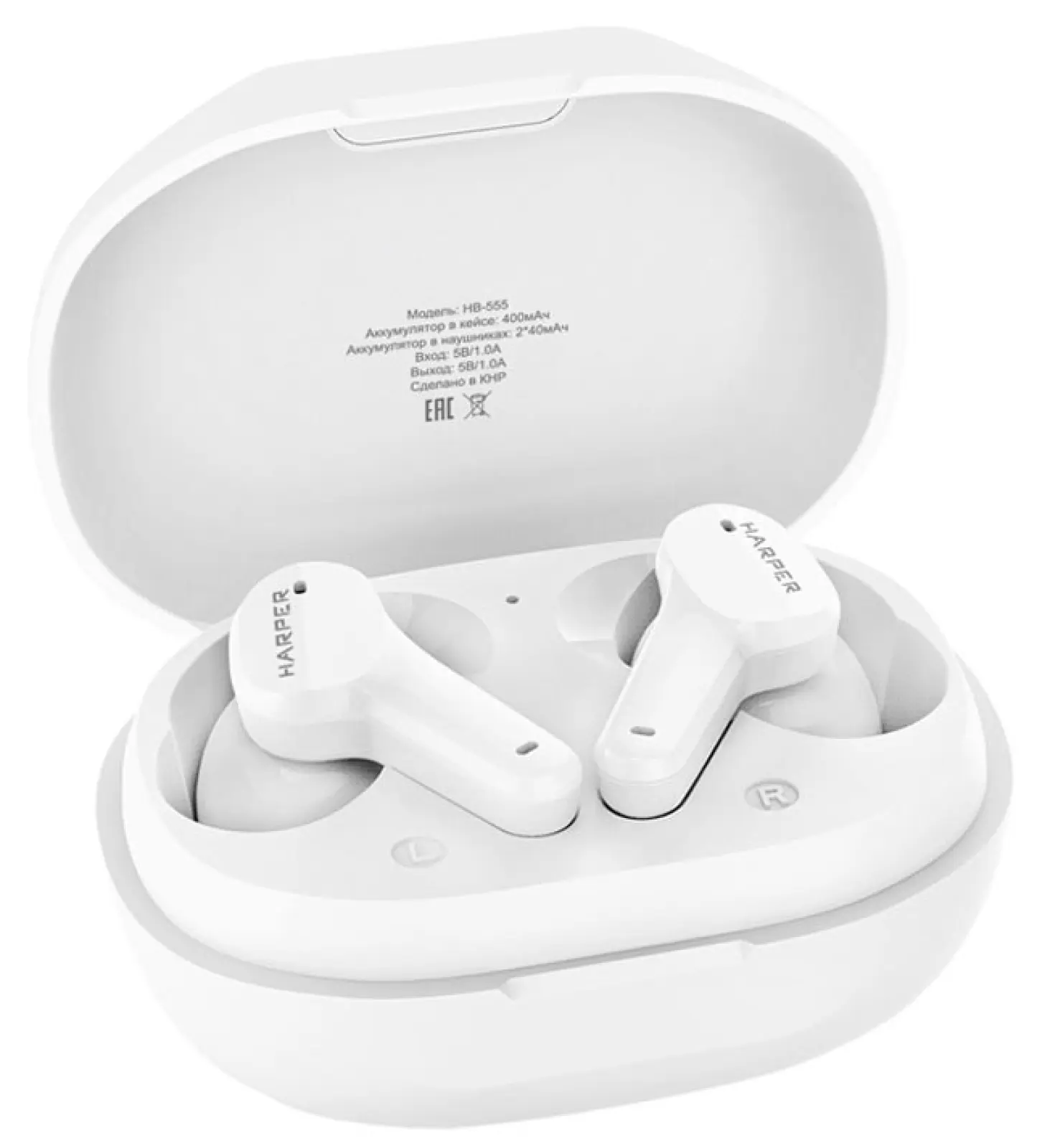 Вставные наушники Harper HB-555 White