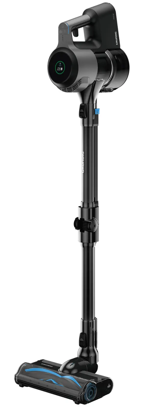 Пылесос вертикальный Grundig VCP 9131, черный/стальной, LED подсветка