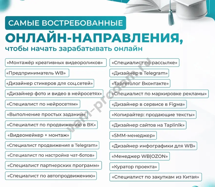 Школа онлайн-профессий | Курсы SMM, Маркетплейсы, Дизайн| Трудоустройство