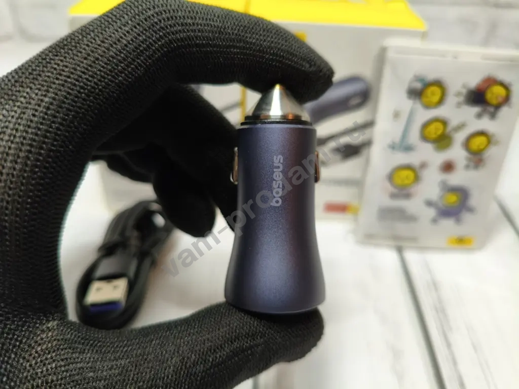 Быстрая Автомобильная Зарядка Baseus 40W с Кабелем
