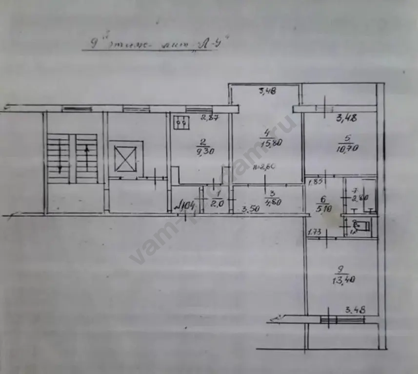 3-к. квартира, 67 м², 9/9 эт.