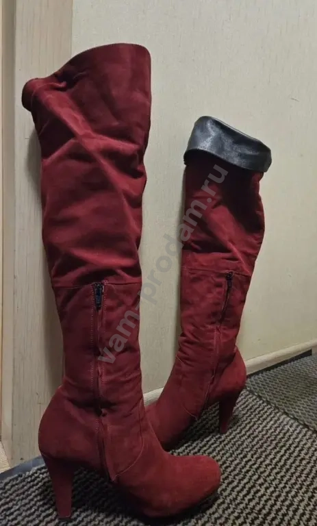 сапоги замшевые, р.39