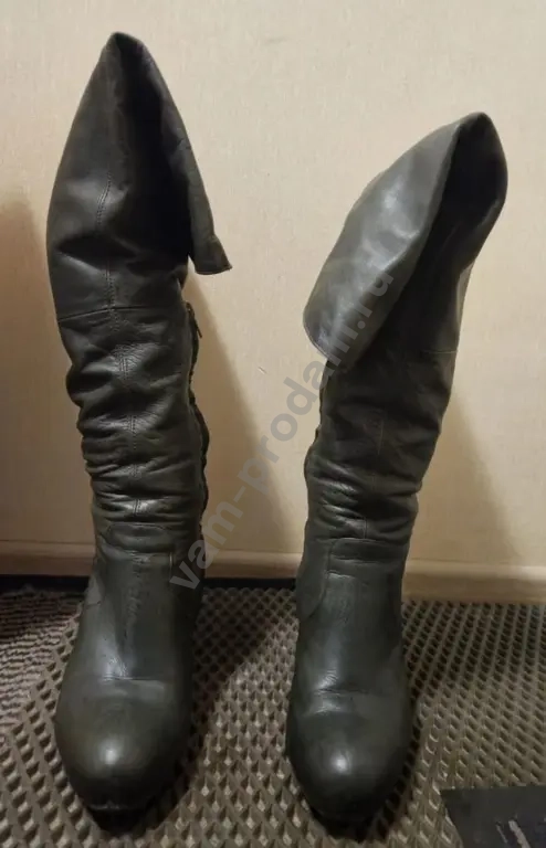 сапоги кожаные, р.39