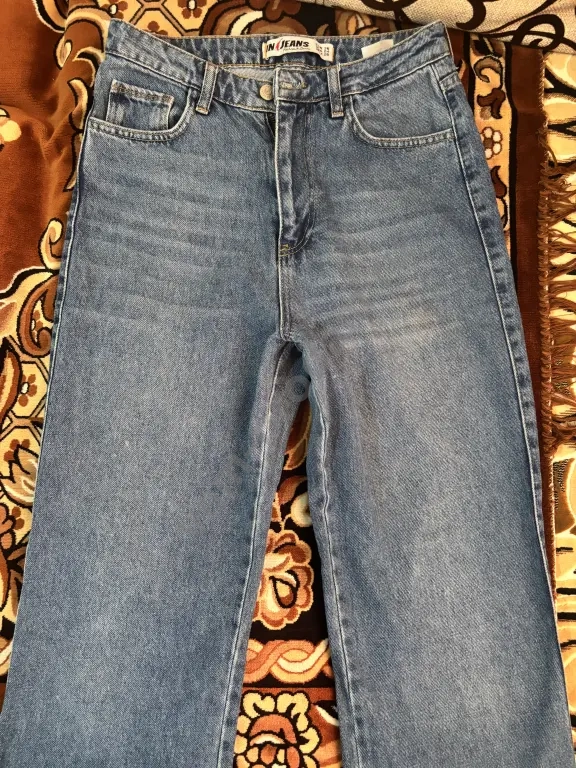 Джинсы IN JEANS, высокая посадка, светло-голубые, размер EUR 36 / RUS 42