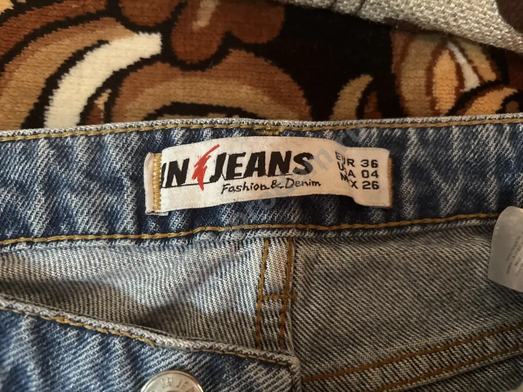 Джинсы IN JEANS, высокая посадка, светло-голубые, размер EUR 36 / RUS 42