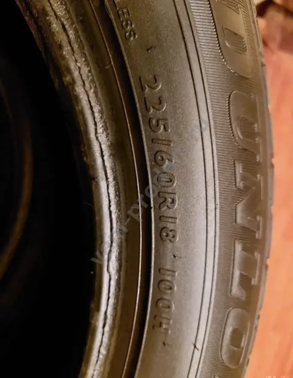Шины 225r18 60 DUNLOP H100, б/у, 4 шт