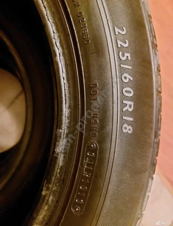 Шины 225r18 60 DUNLOP H100, б/у, 4 шт