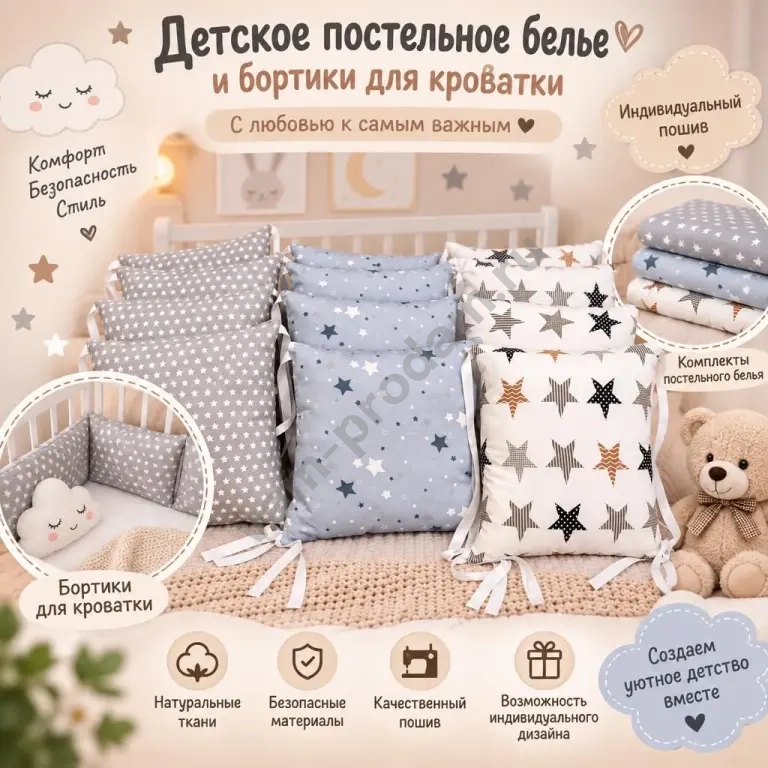 бортики и детское постельное бельё