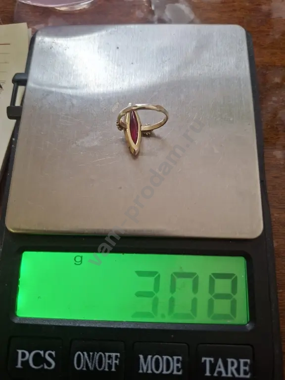 Серебряное кольцоМаркизвставка синт.рубин☆875