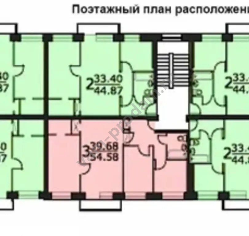 3-к. квартира, 56 м², 1/5 эт.