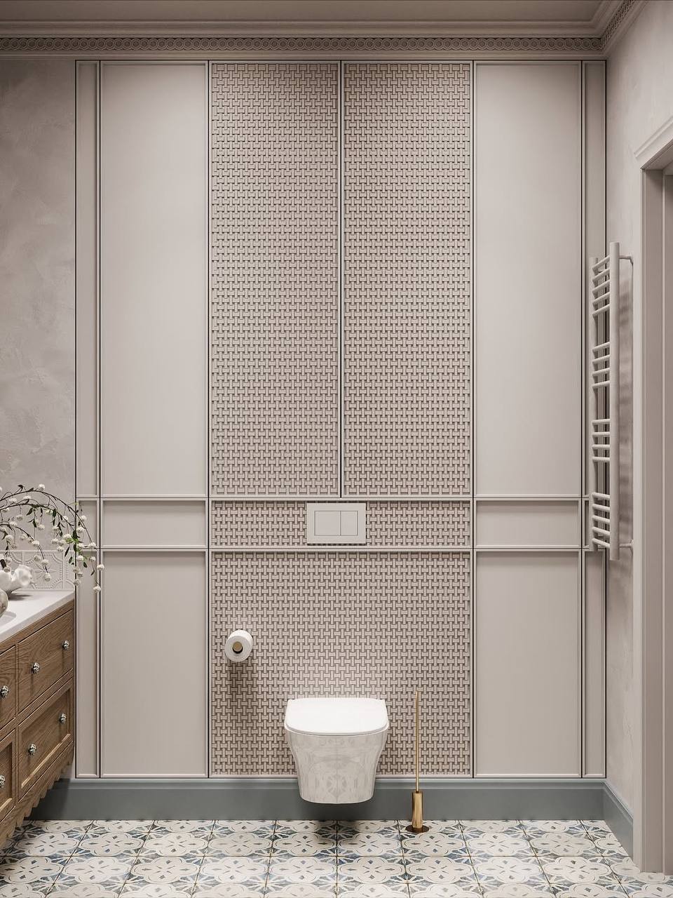 Дизайн ванной комнаты с постирочной.

Автор проекта: «Alimur design».