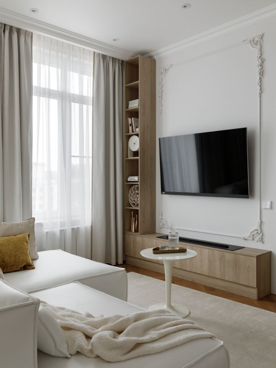 Квартира 84 м² в Санкт-Петербурге оформлена по принципам фэншуй для семьи с двум…