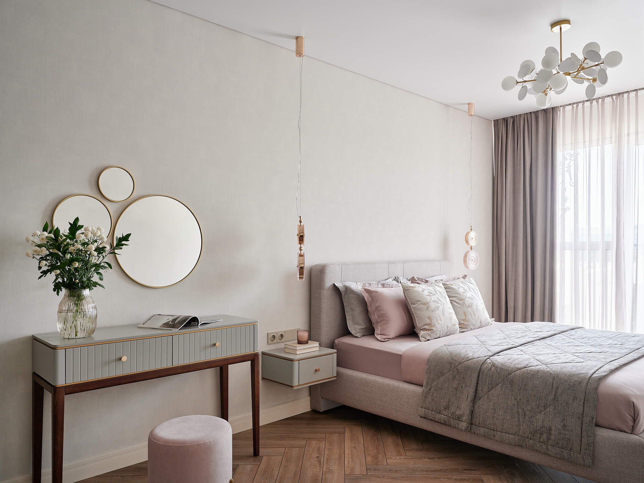 Квартира 56 кв.м с легкой атмосферой для женщины🌸