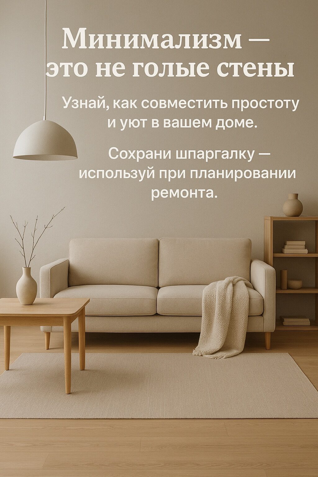 🪴 Минимализм, который дышит: как создать уют без лишних вещей!

Минимализм — эт…