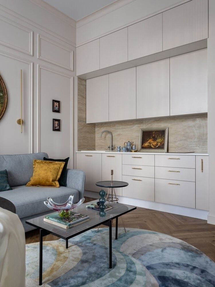 Квартира 39 м² с атмосферой старинной усадьбы.