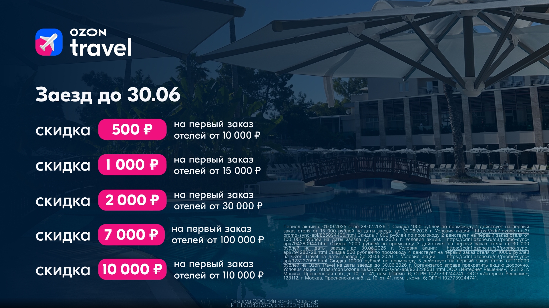 😎 Планируем отпуск со скидкой от Ozon Travel 
 
Скорее забирай промокод от Ozon…