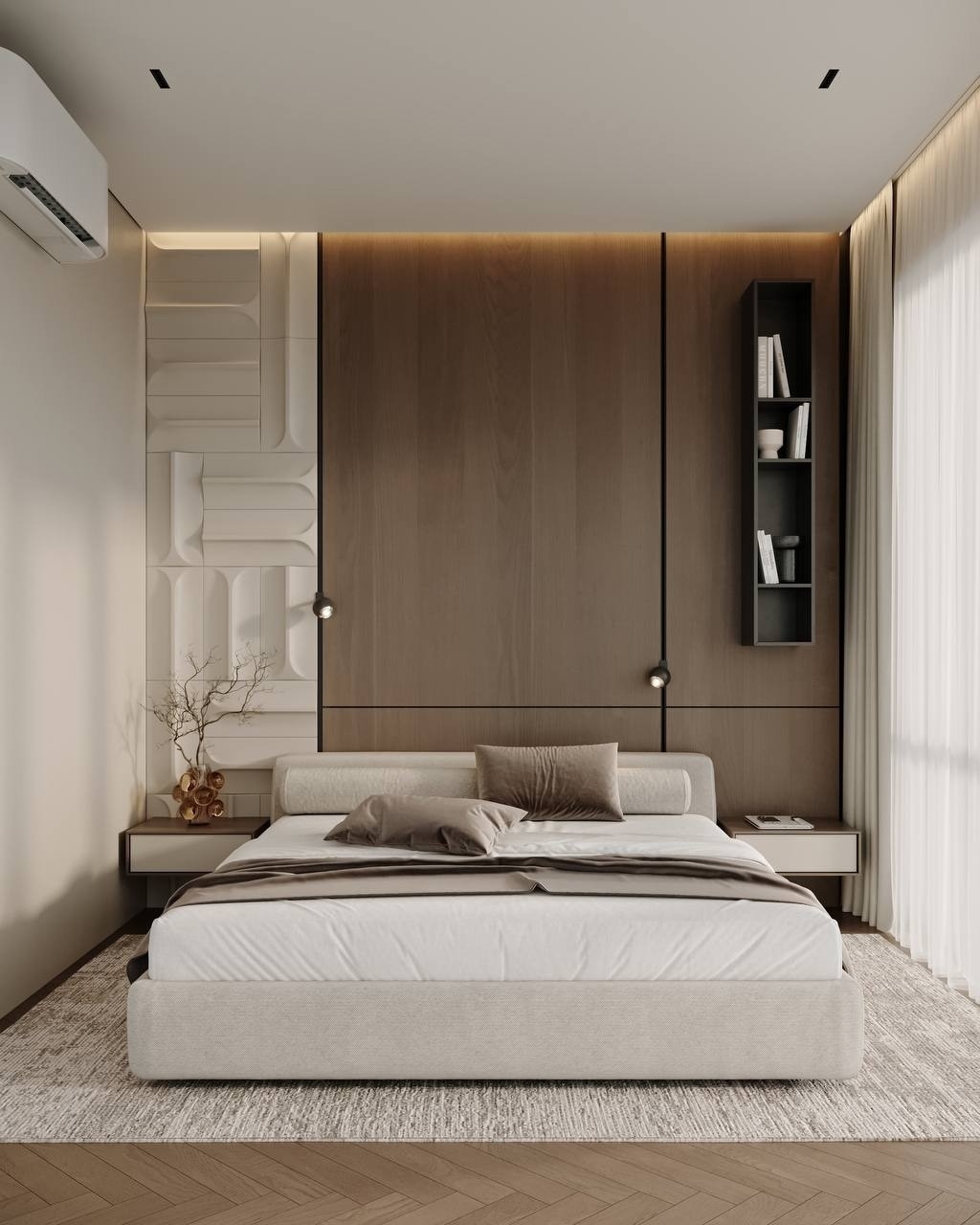 Спальня с зоной кабинета 23,84 м².
