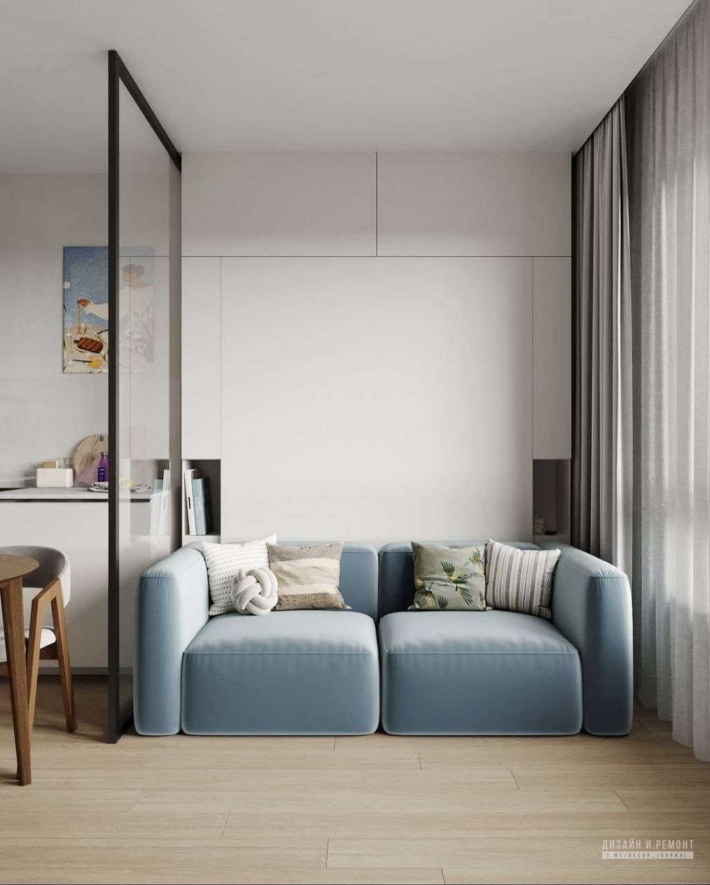 Квартира-студия 26 м² для девушки
⠀