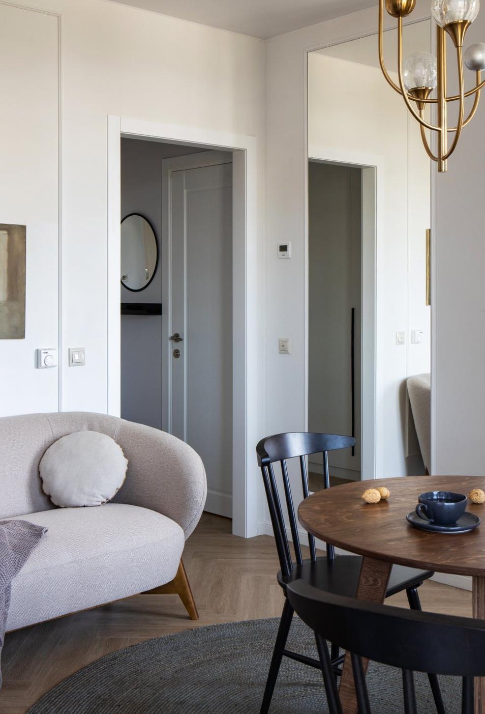 Интерьер квартиры 28,8 м² (31,7 м² с лоджией) в Санкт-Петербурге.