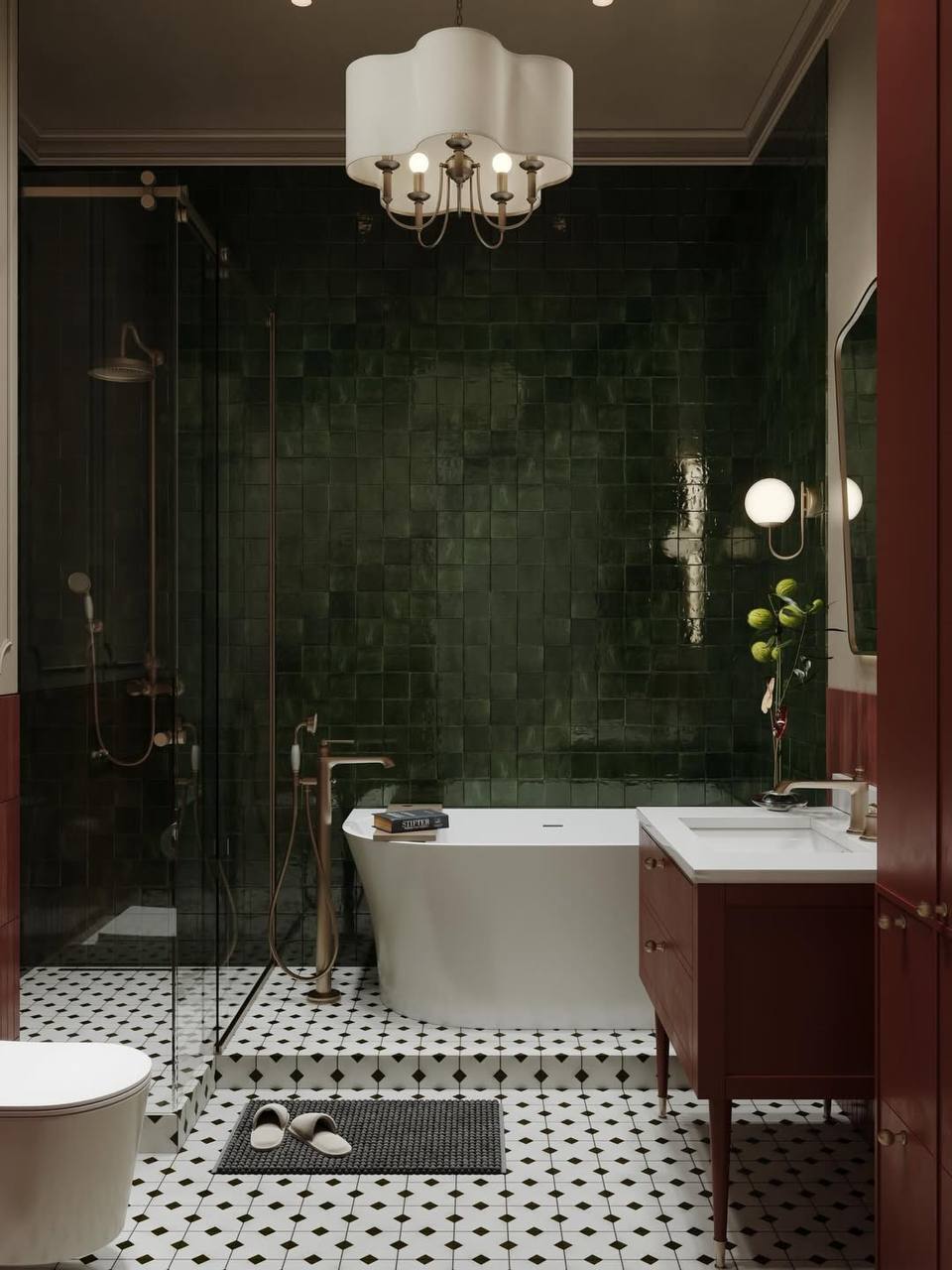 Чарующий интерьер ванной комнаты 🛀