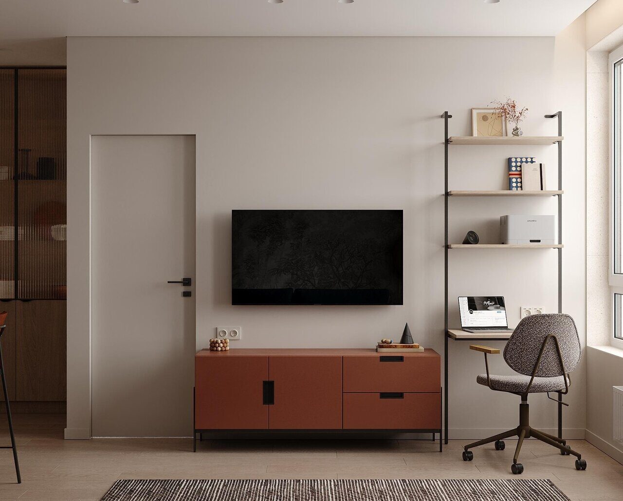 Дизайнерский интерьер в 1-к. квартире 49,7 кв.м.