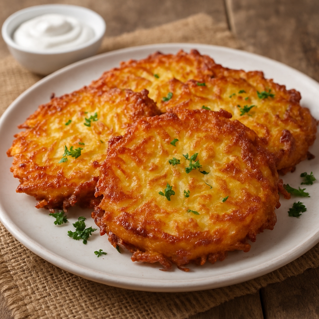 🥔 Хрустящие картофельные драники 🥞 
Идеальный завтрак или гарнир — золотистые,…