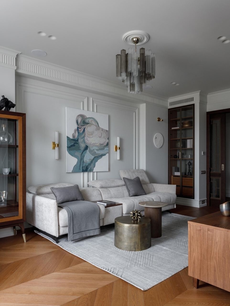 Американская классика в московской квартире площадью 140 м²