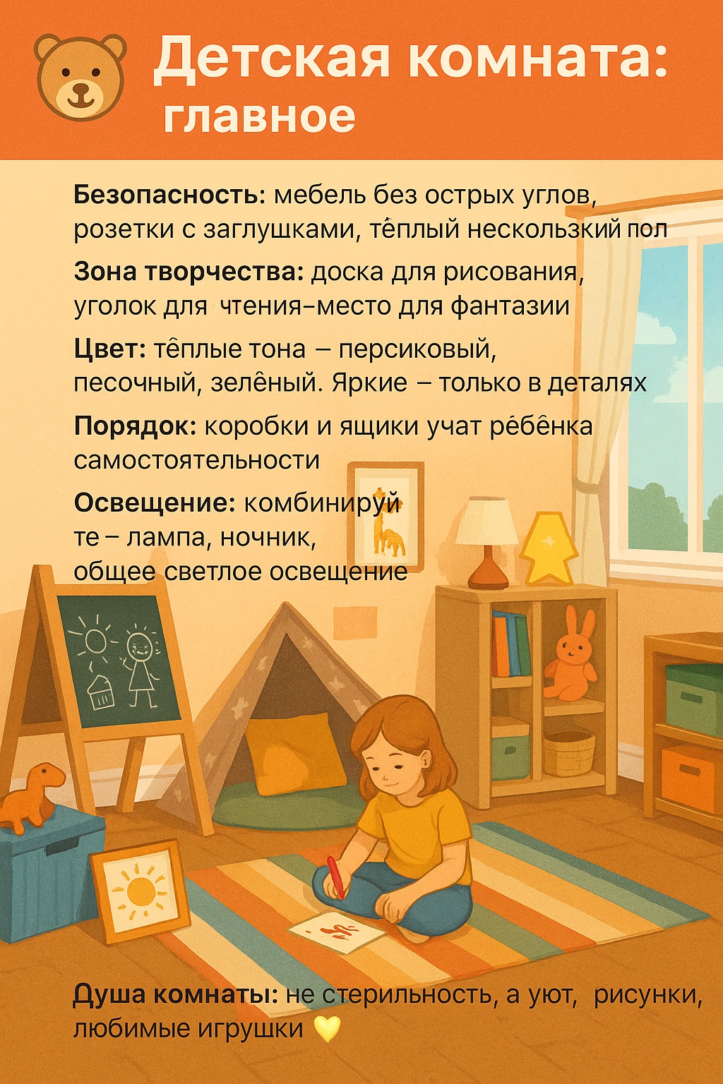 🏡 Детская комната: важнее, чем кажется!

Детская — это не просто место, где спи…