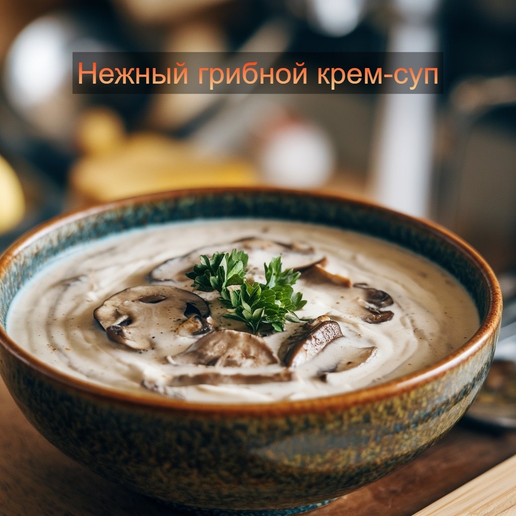 🍄 Грибной крем-суп 
Согревающая классика с глубоким лесным ароматом и шелковист…