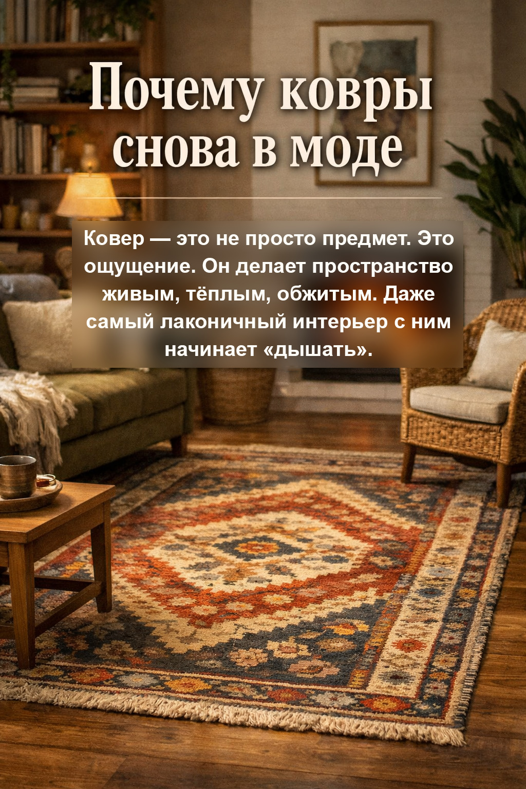 Ковры возвращаются. И это не ностальгия, а осознанный выбор 🧵
Ещё совсем недавн…
