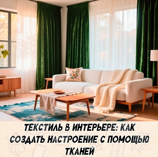 🔸Почему текстиль влияет на настроение? 
- Тактильный комфорт - Мягкие ткани (лё…