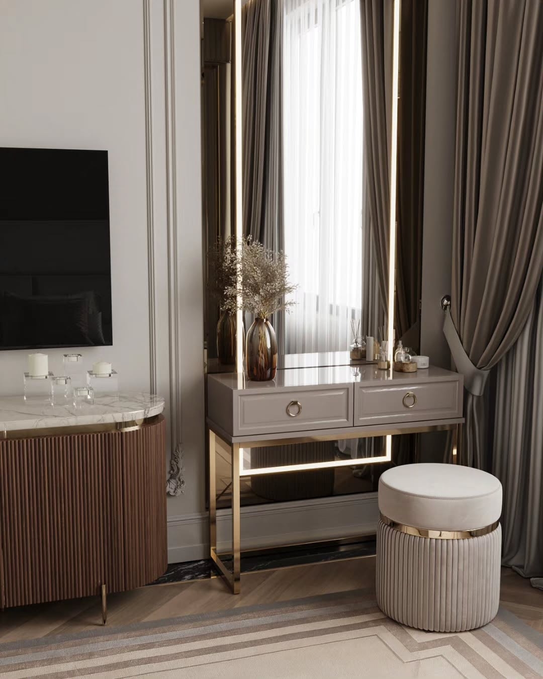 Роскошный интерьер спальни 😍