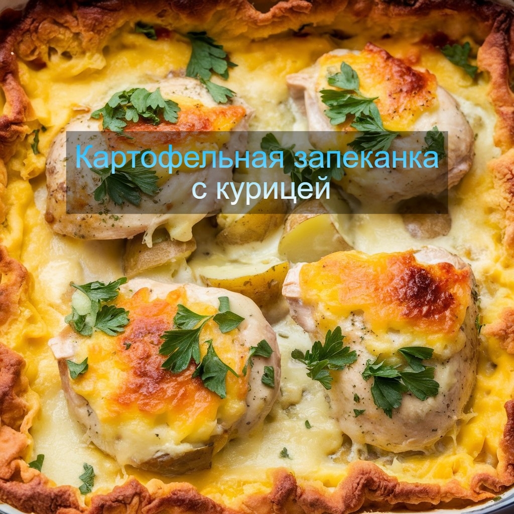 🥔🍗 Картофельная запеканка с курицей 🍽 
Ингредиенты: 
 
Картофель — 4-5 шт. 🥔…