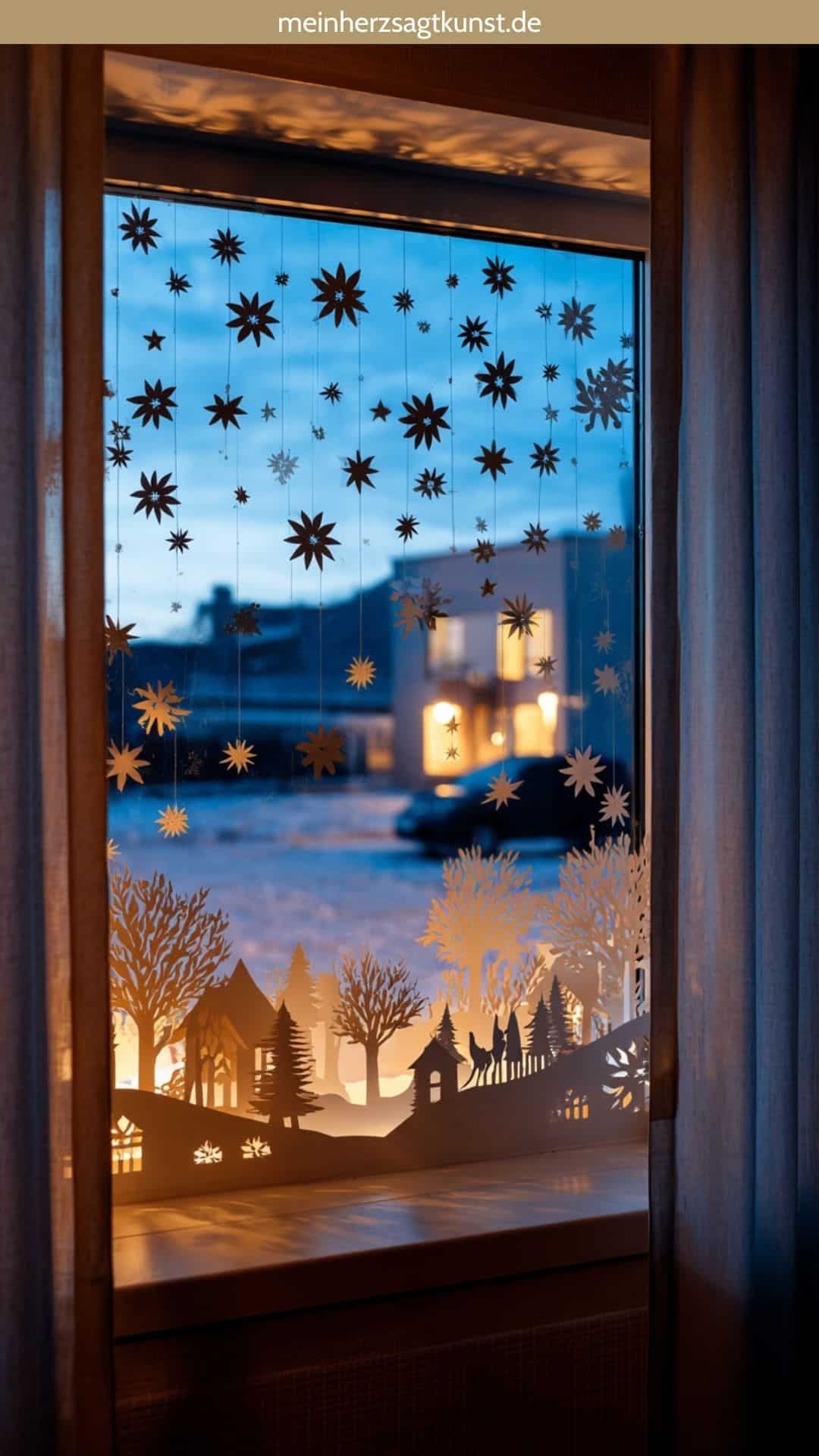 Украшаем окна к Новому году 🎄✨❄