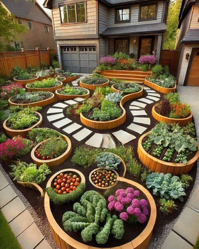 Свежие варианты оформления клумб и цветников 🌸🌱