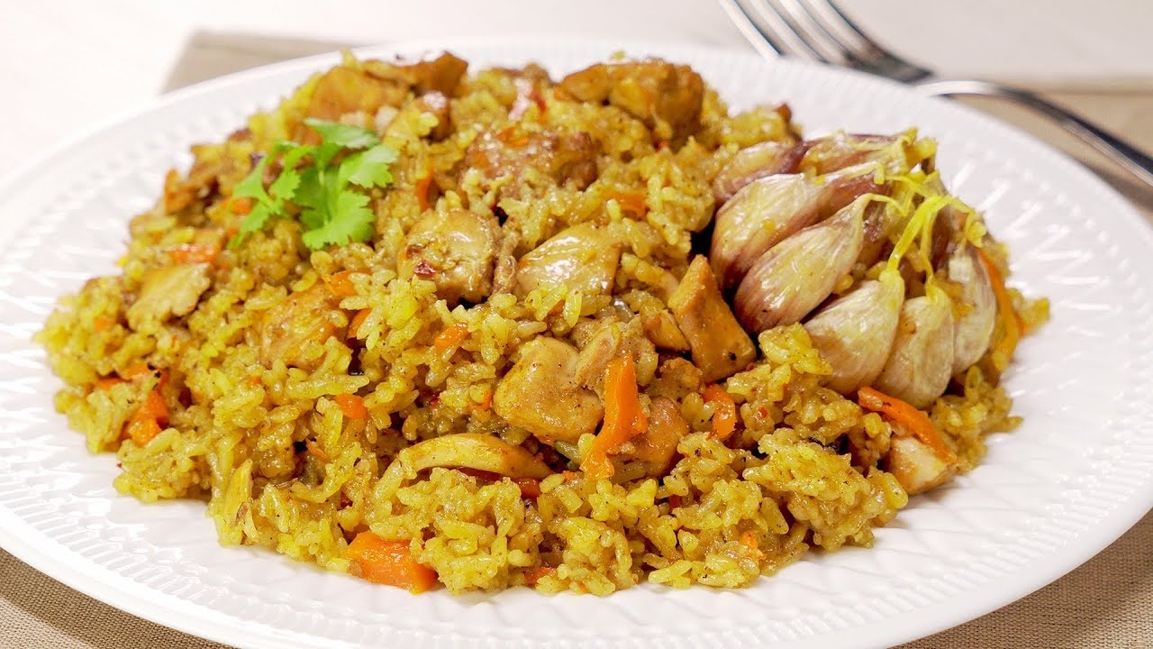 Плов с курицей (на 4-5 порций) 
Ингредиенты: 
 
Курица: 600-700 г (бедрышки, гол…