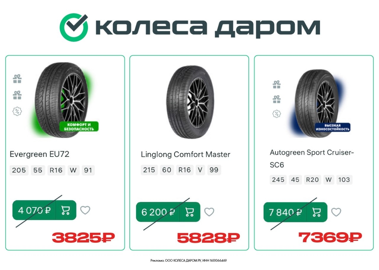 🚗 Китайские шины, АКБ и масла с дополнительной скидкой по промокоду в Колеса Да…