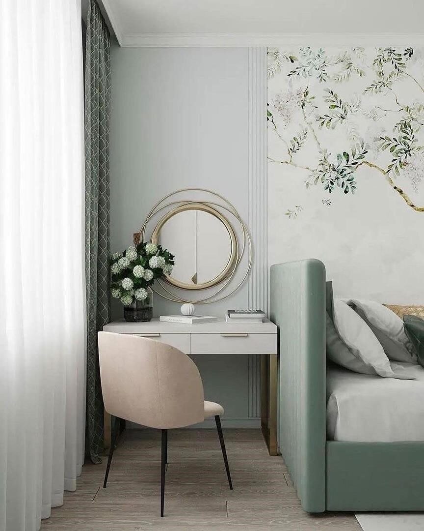 Зеленый в интерьере🌿