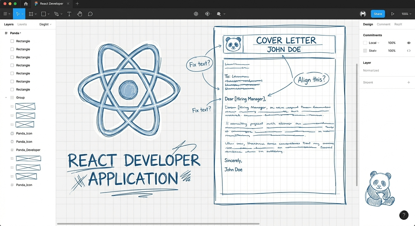 Сопроводительное письмо для React-разработчика