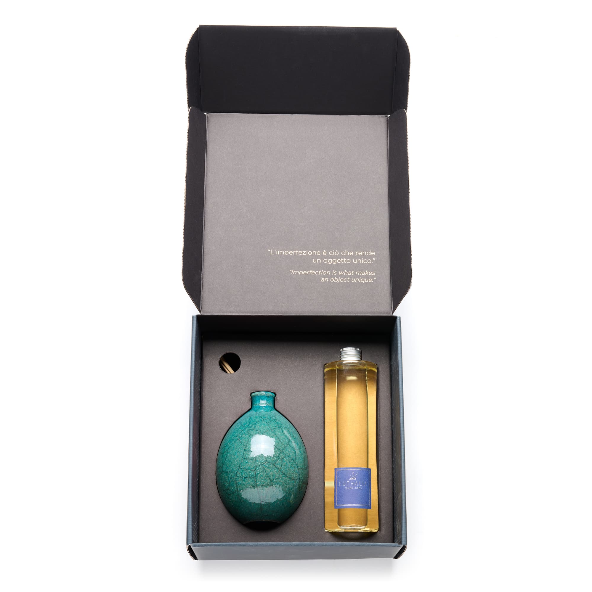 Ваза керамическая Euthalia Fragrances, бирюзовая
