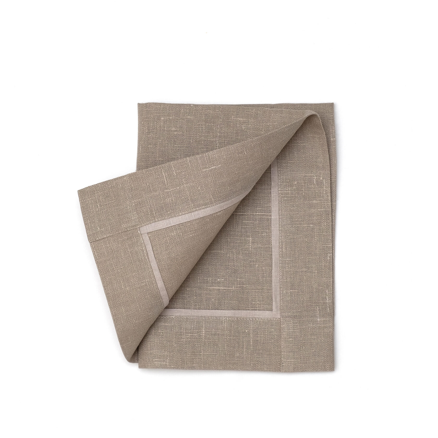 Набор салфеток сервировочных Linen Sky, 50x37 см, 2 шт, серый с серой окантовкой, лен